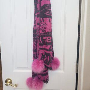 NWT Mitchie's Fox Pom Pom Scarf